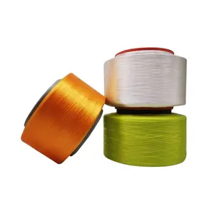 Yarns factory 150D high tenacity polyester dyed filament 900D color pp fdy yarn for Knitting