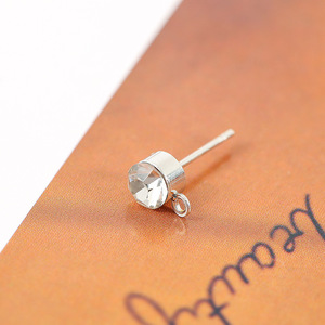 Pendientes con Forma de Coche con Pedrería, Colgante de Oro Blanco K con Engaste de Bisel, Accesorios de Joyería para Uso Diario - Product Image 4