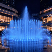 Kit complet de fontaine musicale programmable avec effets lumineux multicolores LED pour parc urbain, jet d'eau dansant circulaire extérieur
