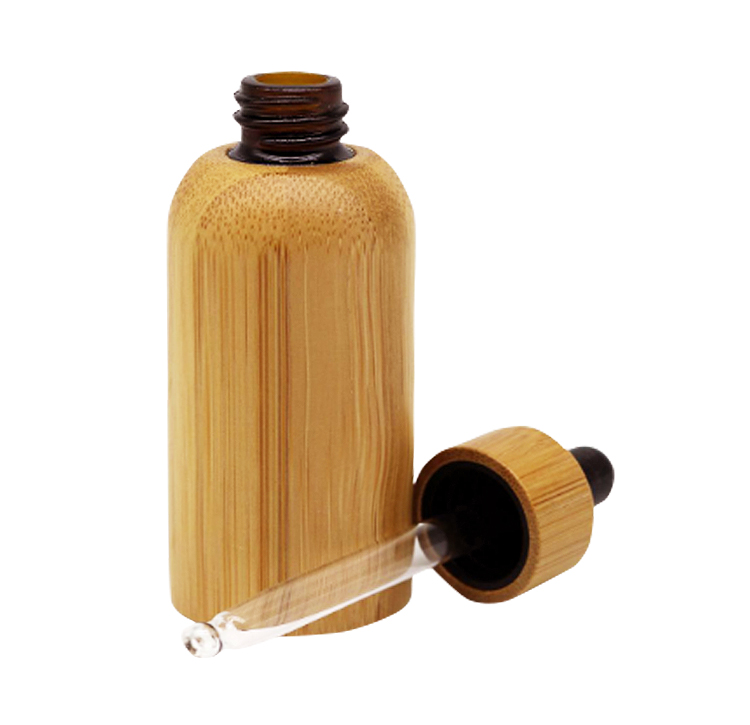 Hanya Boston Dropper Bottles 30ml 50ml 100ml Bamboo Essential Oil Bottle