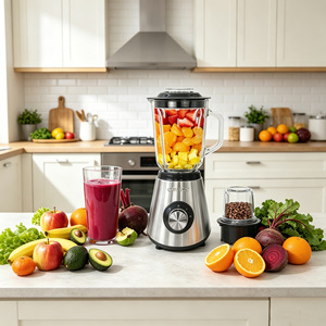 Licuadora de Frutas ORVICA para el Hogar, Procesador de Alimentos Multifuncional 2 en 1 de Vidrio, Licuadora/Máquina para Hacer Smoothies - Product Image 1