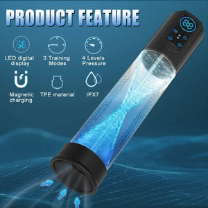ペニス増大ポンプ 男性用セックストイ - <span class=keywords><strong>12</strong></span>種類のスマートモード搭載 水圧式ペニス増大器 電動ディックポンプ 男性用マスターベーター 防水コックポンプ - Product Image 2