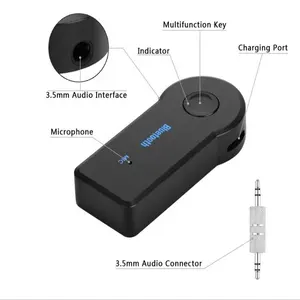 Музыкальный адаптер Миниатюрный аудиоприемник AUX Bluetooth Разъем 3,5 мм Автомобильный музыкальный комплект громкой связи беспроводной аудиоприемник с Bluetooth
