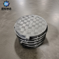 Couvercle de regard rond en fonte pour drainage routier municipal et accès aux équipements souterrains