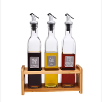 Bouteilles en verre pour cuisine et maison de 150 ml, 250 ml, 500 ml, vente en gros, flacons à huile et bouteilles à épices avec bouchon à vis
