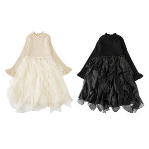 Abito a maniche lunghe in puro <span class=keywords><strong>cotone</strong></span> primavera autunno all'ingrosso <span class=keywords><strong>per</strong></span> ragazze vestito maglione lavorato a maglia <span class=keywords><strong>per</strong></span> bambini <span class=keywords><strong>di</strong></span> colore solido <span class=keywords><strong>di</strong></span> alta qualità - Product Image 4