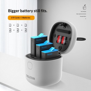 Boîtier de charge de batterie tout-en-un pour <span class=keywords><strong>GoPro</strong></span> Hero 12/11/<span class=keywords><strong>10</strong></span>/9, boîte de rangement à charge rapide pour batteries de caméra d'action - Product Image 3