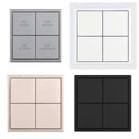 Panneau intelligent KNX 4 voies, motifs et textes personnalisables, modèles complets, prix avantageux, adapté à diverses situations