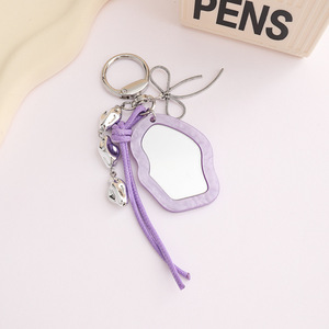 En gros, Porte-clés miroir de maquillage portable pour <span class=keywords><strong>femme</strong></span>, Charm mignon pour sac, Pendentif pour sac à dos - Product Image 5