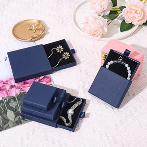 Wholesale Custom <b>Storage</b> <b>Paper</b> Drawer Slide <b>Box</b> for Necklace Ring Jewelry UV Coating Embossing for Gift Cardboard Packaging - Product Image 4