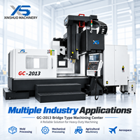 Centre d'usinage CNC à portique robuste XINSHUO, 3 axes, BT50, 24 outils ATC, positionnement 0,020 mm, fraiseuse à portique GC2013