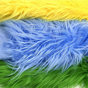 Bán buôn dài đống Faux Fur vải 11cm tổng hợp dài đống lông cho trang phục trình diễn thời trang cosplay đồ chơi thủ công Áo khoác trang trí nội thất - Product Image 1