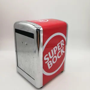 Bar Restaurant Metal Tin Serviette Napkin Holder Retro Napkin Dispenser