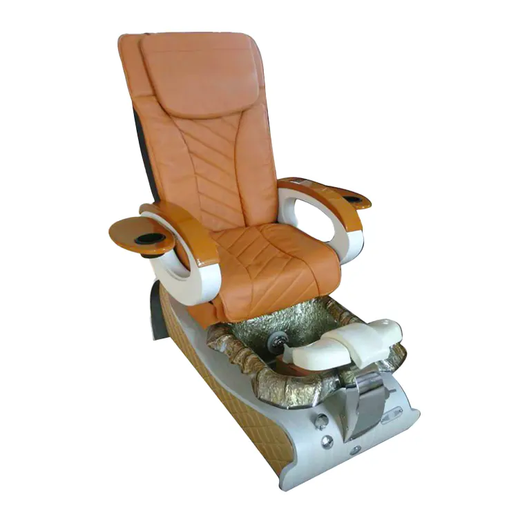Dongpin tırnak salonu mobilyası ekipman beyaz altın elektrikli uzanmış masaj manikür ayak Spa lüks pedikür sandalyeler
