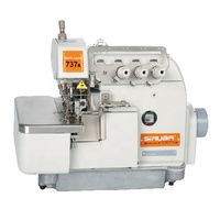 Machine à coudre Siruba 737 à aiguille simple, 3 fils, d'occasion / neuve, avec petit bras
