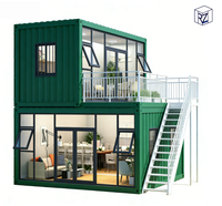Maisons préfabriquées de luxe de 20 pieds, maison conteneur mobile détachable, bureau à deux étages, idées de logements résidentiels, studio
