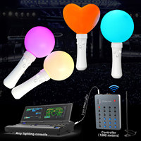 Bâton lumineux LED en forme de cœur personnalisable, synchronisé sans fil DMX, pour concerts