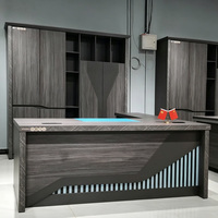 Meubles de bureau de direction, table d'ordinateur en forme de L, ensemble de bureau de PDG commercial, bureau modulaire professionnel en MDF, bureau sain