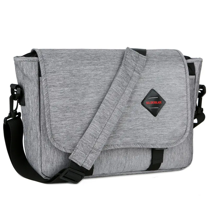 Bolsa de laptop grande capacidade, bolsa masculina de ombro, escola