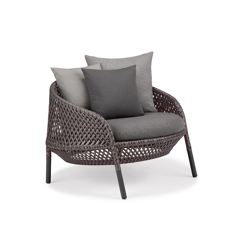 Single low-back sofa (dark gray)