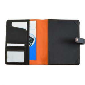 A5 Cross Grain Eco Friendly Luxury PU Leather Binder Notebook Snap Button Closure Loose <b>Leaf</b> Ring Planner Custom Logo Business - Product Image 1