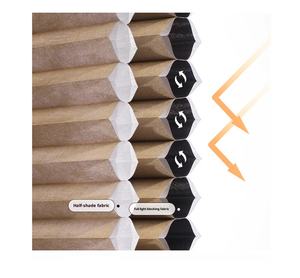 Persianas de Panal Eléctricas, Cortinas Opacas con Aislamiento Térmico e Insonorización, Persianas Enrollables Día-Noche Inteligentes - Product Image 5