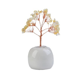 DIY Money Tree Rose Quartz Crystal Copper Wire <b>Ceramic</b> Base Home Decoration Feng Shui <b>Ornament</b> - Product Image 4