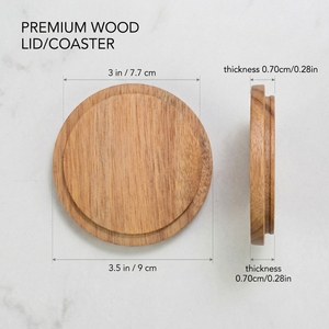 Vietnam WeWood Wholesale Wooden Cup Lid Stepped Round Mug Cover Timber Coffee Cup Tops Universal Drinkware Replacement <b>Cap</b> - Product Image 3