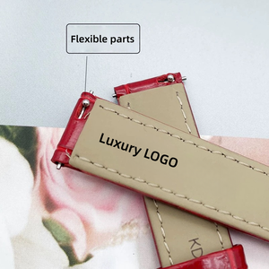 Bracelet en cuir <span class=keywords><strong>de</strong></span> crocodile en tailles 14 mm, 16 mm, 20 mm pour montres <span class=keywords><strong>Cartier</strong></span>, Armani, Patek - Product Image 4