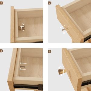 CTG035 Narrow Solid Rubber Wood Nightstand with 3 Drawers Modern <strong>Skinny</strong> <strong>Bedside</strong> <strong>Table</strong> for Bedroom (Fully Assembled) - Product Image 6