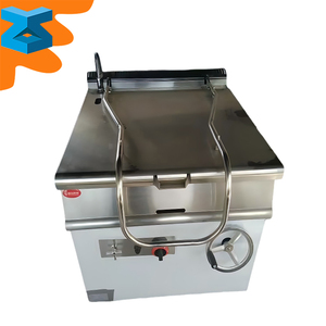 Poêle à braiser multifonctionnelle robuste, en acier inoxydable commercial, poêle à frire inclinable et poêle à frire, marmite professionnelle - Product Image 2