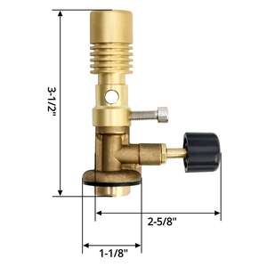 Quemador Bunsen Portátil <span class=keywords><strong>de</strong></span> Latón <span class=keywords><strong>de</strong></span> Primera Calidad para Cartucho <span class=keywords><strong>de</strong></span> Gas <span class=keywords><strong>de</strong></span> Rosca Plana con Ajuste <span class=keywords><strong>de</strong></span> Gas y Aire, para Calentar y Cocinar - Product Image 4