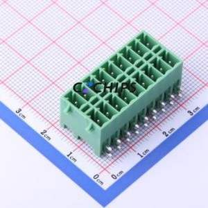 KF2EDGKRG-3.5-2*9P Plug-in Terminal Block Bent Lead Through Hole,P=3.5mm Board-to-Board / Socket - Closed Snap Fixing 2x9P 3.5mm - Product Image 1