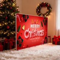 Boîte à lumière LED 10*8 pieds de qualité supérieure, 120 SEG, cadre en aluminium pliable, toile personnalisable pour Noël, présentoir publicitaire, toile de fond