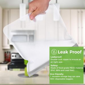 Reusable Gallon Freezer Bags, Dishwasher-Safe Silicone Food & Snack Storage Bags in Assorted Sizes, Ideal for Storing Snacks - Product Image 3