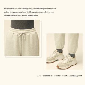 Gemaakt In China Inthek 100% Polyester Wasbare Casual Dames Essentiële Mid-Taille Lente Joggingbroek Zwart - Product Image 5