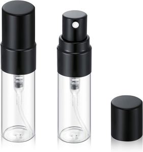 Empty Clear Glass Traveling 10ml <b>Perfume</b> <b>Bottle</b> Cosmetic Fragrance Oil Sample Dispenser Black Lid Screen Printed Reed Diffuser - Product Image 1