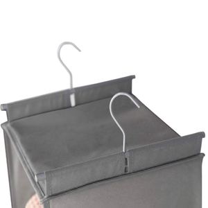 5 Shelf Space Saver Foldable Eco-Friendly Fabric Hanging Closet Organizer with 4 Side Pockets and <b>Polybag</b> Packaging - Product Image 3