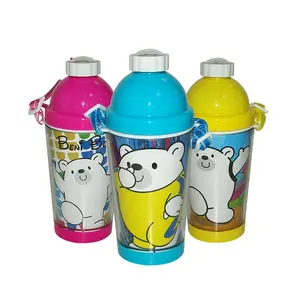 Wholesale DIY Gem Crafts New Trending Cartoon Painting Paper Plastic Tumbler Cup KIds BPA Free Water Bottle For Children