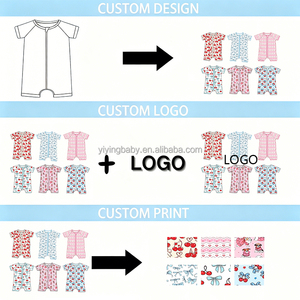 Set pigiama neonato bambino di bambù abbigliamento per 0-3 <span class=keywords><strong>mesi</strong></span> chiusura a bottone a pressione per la primavera - Product Image 5