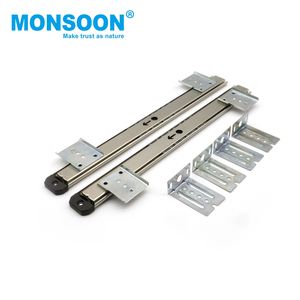 Glissière de tiroir pour clavier de bureau, robuste, à double pliage, 35 mm, à montage latéral, extension 3/4, avec roulement à billes pour meuble de cuisine - Product Image 2