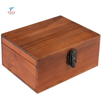 Personnalisé De Luxe Cadeau Trésor Poitrine Souvenir Bijoux Organisateur Cas Boîte En Bois avec Couvercle Touche De Verrouillage