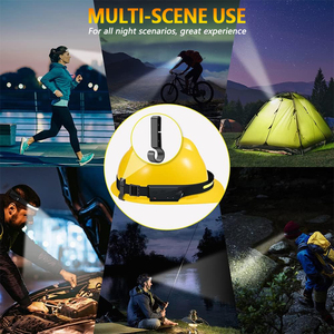 OEM COB LED IP65 Plastic Rechargeable 5 Modes Wide Beam Headlamp for <b>Hard</b> <b>Hat</b> Work Camping Hiking Outdoor - Product Image 3
