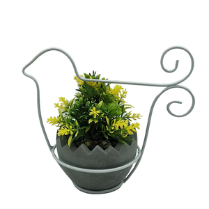 Fête de mariage Pâques <span class=keywords><strong>Jardin</strong></span> Bureau Ornement Métal Oiseau Fleur Artificielle Plante dans <span class=keywords><strong>Mini</strong></span> Ciment <span class=keywords><strong>Bassin</strong></span> En Pot - Product Image 4