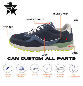 设计师品牌男士运动鞋网面系带舒适步行鞋定制图案轻便直销原装鞋盒 - Product Image 2