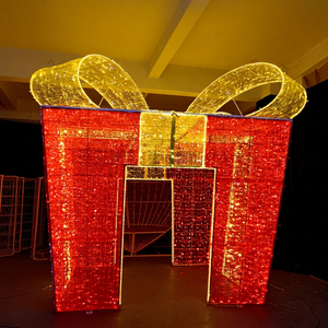 3D LED Christmas <b>Gift</b> <b>Box</b> Light for Outdoor Festival Decoration - Product Image 1