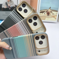 Casing serat karbon tempa casing ponsel logam magnetik untuk iPhone Air 17 Pro Max casing sandaran lensa untuk iPhone