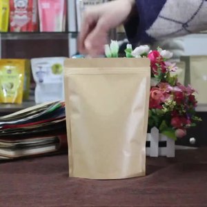 Bolsa de Papel Kraft de Alta Calidad con Cierre Hermético, Bolsa de Papel Kraft de Grado Alimenticio al por Mayor - Product Image 2