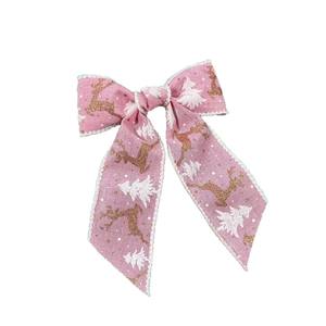 Barrettes à <span class=keywords><strong>cheveux</strong></span> faites à la main en forme de cerf <span class=keywords><strong>doré</strong></span> et nœud en cristal, collection de Noël, pour femmes, accessoires de fête élégants et raffinés - Product Image 5