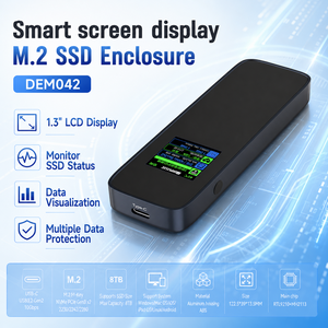 Boîtier SSD M.2 NVMe intelligent avec écran LCD 1,3 pouces, USB 3.2 Type-C 10 Gbit/s, RTL9210 DEM042, compatible jusqu'à 8 To - Product Image 4
